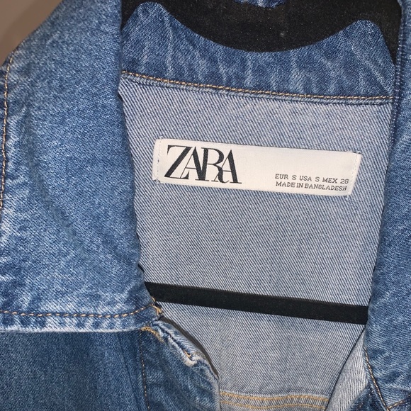 ❌SOLD❌ Zara Belted Denim Jacket - Picture 4 of 5